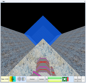 Deepest water I've made yet.  I had to make it in two layers to get different light levels.  Logically the water, walls and ground extend outward "forever", only my viewport is clipped